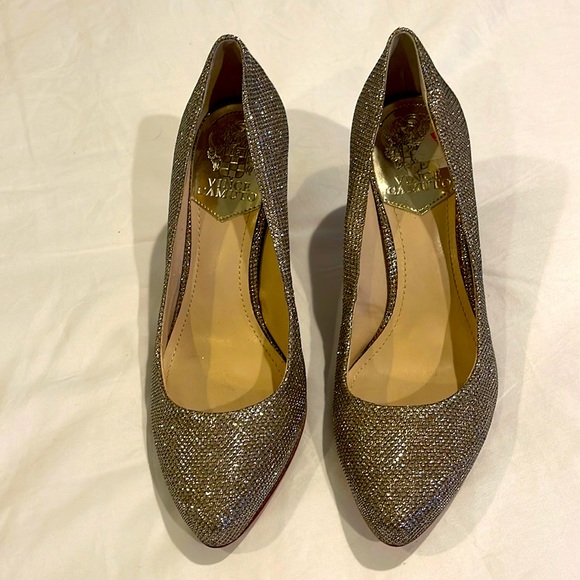 Vince Camuto Silver Vero Cuoio Heels - Picture 2 of 5